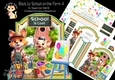 Back to School on the Farm 4 XL Shaped Card Kit