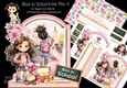 Back to School in the Pink 4 XL Shaped Card Kit