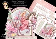 Rosey Christmas 12 XL Shaped Card Kit
