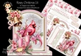 Rosey Christmas 14 XL Shaped Card Kit