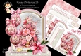Rosey Christmas 15 XL Shaped Card Kit