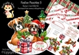 Festive Poochies 5 Rocker Card