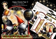 Happy Gnome Year 3 XL Shaped Card Kit