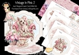 Vintage in Pink 2 Shaped Easel