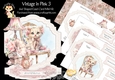 Vintage in Pink 3 Shaped Easel