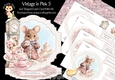 Vintage in Pink 5 Shaped Easel