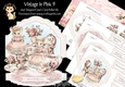 Vintage in Pink 9 Shaped Easel