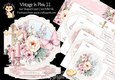 Vintage in Pink 11 Shaped Easel