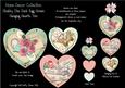 Shabby Chic Hanging Hearts Trio - Pink & Duck Egg