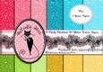 10 A4 Candy Christmas Glitter Texture Papers with 2 Bonus Papers
