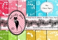 10 A4 Candy Cane & Lollipops Christmas Glitter Texture Papers with 2 Bonus Papers