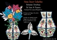 Bohemian Christmas 3d Vase and Flowers