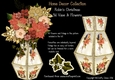 Robins Christmas 3d Vase and Flowers