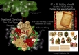 A Traditional Christmas 4x4 Wreath, Tree/Card Decoration.