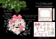 In the Pink Christmas 4x4 Wreath, Tree/Card Decoration.