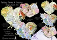 Fantasy Fairies & Unicorns Hanging Hearts Trio