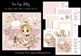 Tea Cup Kitty 7x7 Card Front & Insert Mini Kit