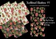 Traditional Christmas #1 - Eight 8x8 Papers & Two Png Overlays 200Dpi