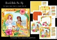 Beach Babe Pin-Up 7x7 Card Front & Insert Mini Kit