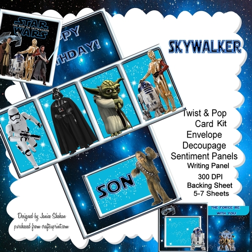 TWIST AND POP CARD KIT - RISE OF SKYWALKER STAR WARS