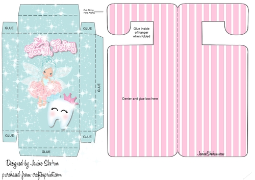 TOOTH FAIRY DOOR HANGER BOX-GIRLS