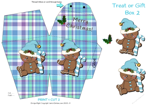 GINGERBREAD BOY GIFT OR TREAT BOX 3