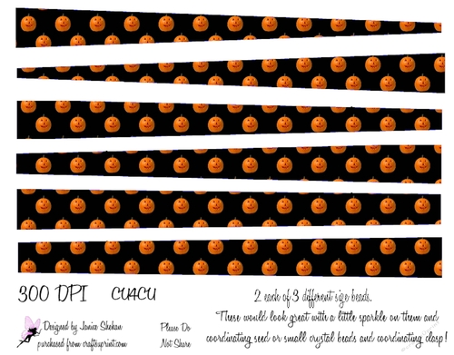 PAPER BEADS HALLOWEEN PUMPKINS PB-94