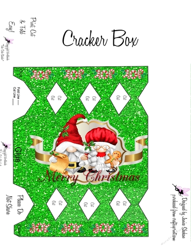 CRACKER BOX CHRISTMAS GNOMES SANTA