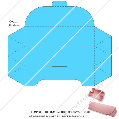 CLUTCH GIFT BOX TEMPLATE - FAVOR BOX TEMPLATE