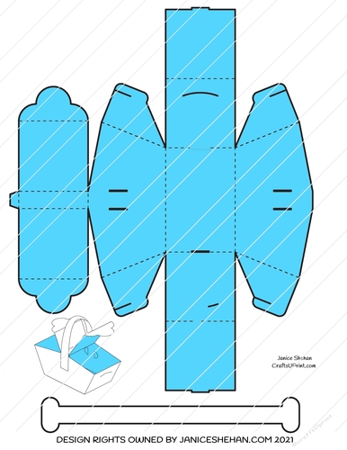PICNIC BOX TEMPLATE - FAVOR BOX TEMPLATE