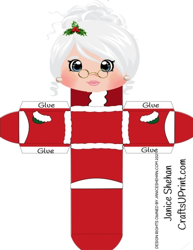 MRS. CLAUS HEAD GIFT BOX