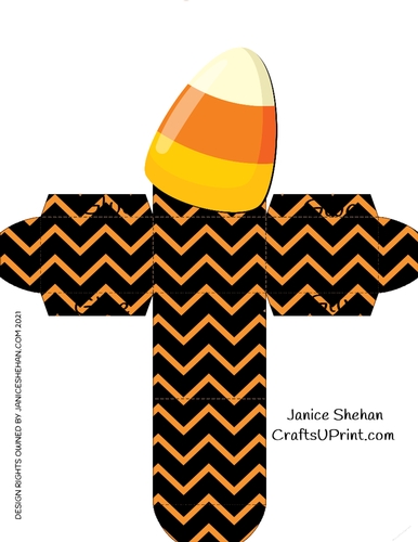 HALLOWEEN  CANDY CORN TOP TREAT BOX
