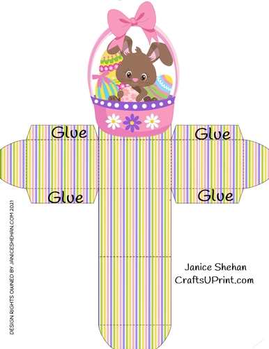 EASTER CHOCOLATE BUNNY BASKET HEAD FAVOR TREAT GIFT BOX