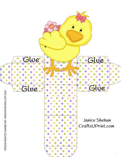 EASTER CHICK HEAD FAVOR TREAT GIFT BOX