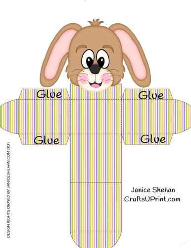 CHOCOLATE BUNNY HEAD FAVOR TREAT GIFT BOX