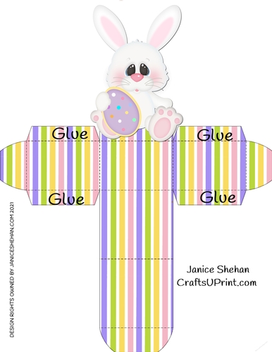 EASTER BOY BUNNY FAVOR TREAT GIFT BOX