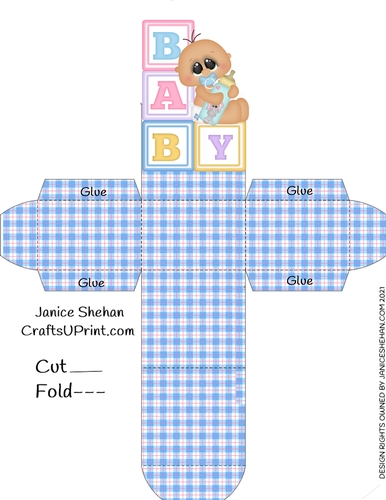BABY BOY BLOCKS FAVOR GIFT BOX