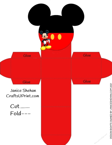DISNEY MICKEY MOUSE GIFT FAVOR BOX