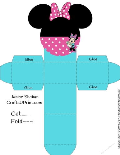 DISNEY MICKEY MINNIE MOUSE GIFT FAVOR BOX