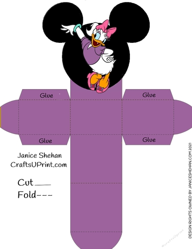 DISNEY DAISY DUCK MICKEY MOUSE GIFT FAVOR BOX