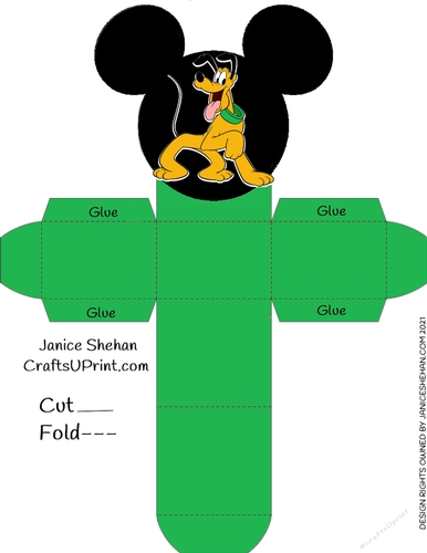 DISNEY PLUTO MICKEY MOUSE GIFT FAVOR BOX