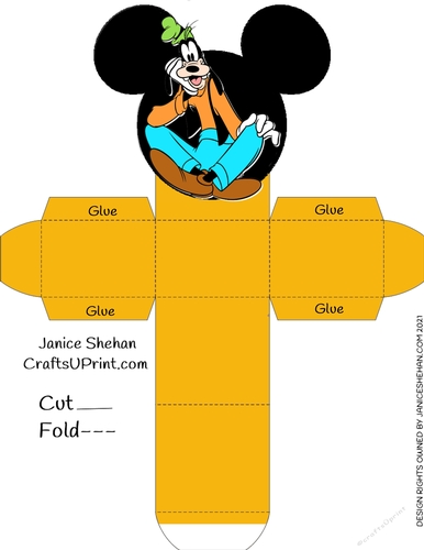 DISNEY GOOFY MICKEY MOUSE GIFT FAVOR BOX