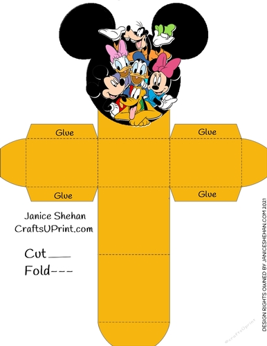 DISNEY THE GANG MICKEY MOUSE GIFT FAVOR BOX