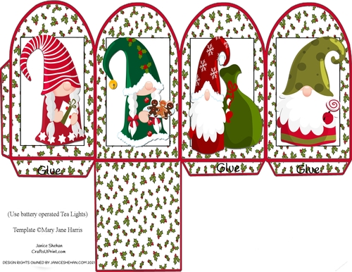 LUMINARY CHRISTMAS GNOME GNOMES LUMINARIES
