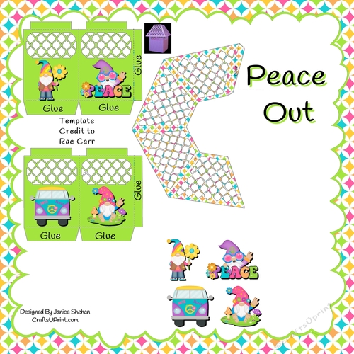 GNOMES LUMINARY LUMINARIES HIPPIE DECOUPAGE
