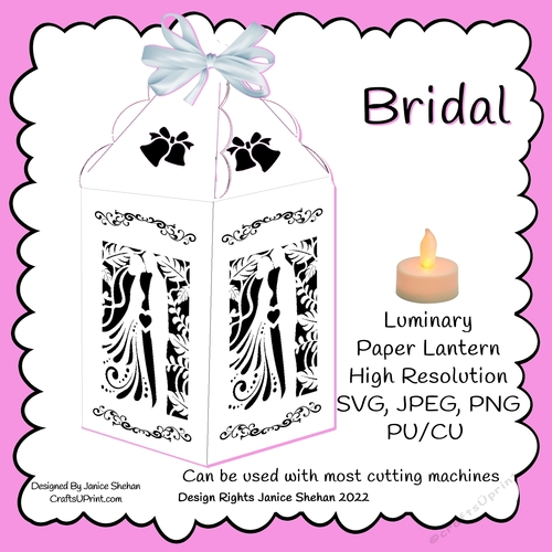 LUMINARY PAPER LANTERN WEDDING BRIDAL SVG Cricut, Silhouette