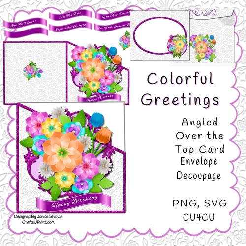 ANGLED OVER THE TOP CARD SPRING FLOWERS