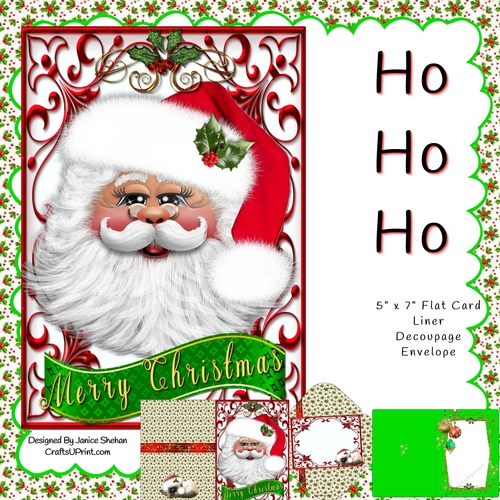 SANTA CLAUS KLAUS KRIS KRINGLE ST. NICK, CHRISTMAS CARD KIT