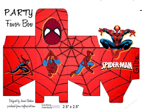 SPIDER MAN MARVEL COMICS SUPER HEROS FAVOR BOX