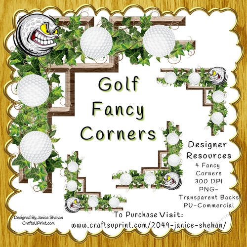GOLF FANCY CORNER PNG CLIPART